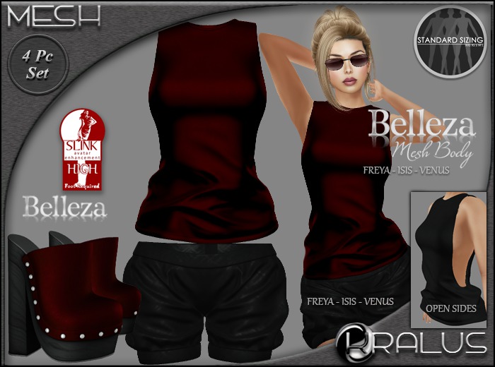::KRALUS:: Mesh : Malia : Red/Black 