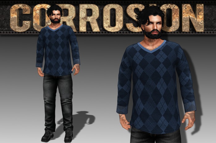 [Corrosion] Ken Dress Shirt/Tie - black/bk - Boxed (Final)