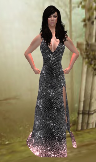 V & H Black Mesh sexy dress / ball gown cocktail dress set