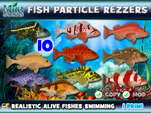 10 Fish Particle Rezzers - Realistic Moving Fishes 2.0