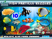 10 Fish Particle Rezzers - Realistic Moving Fishes