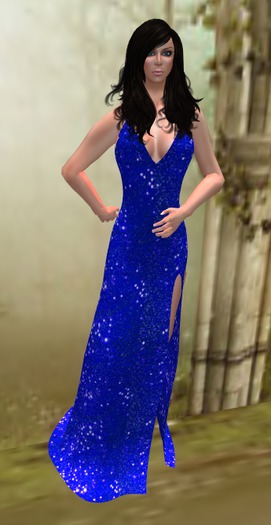 V & H Blue  Mesh sexy dress / ball gown cocktail dress  set