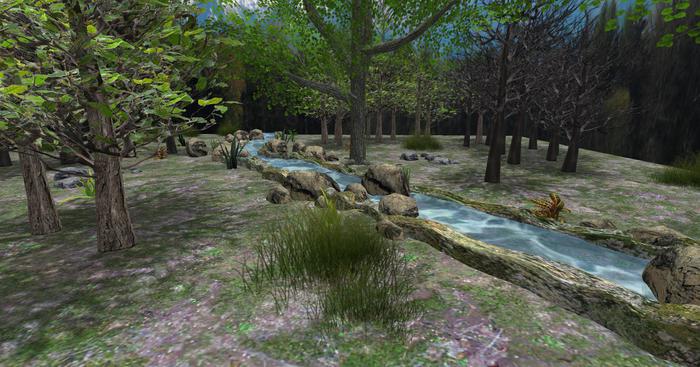 :::River in the woods skybox:::