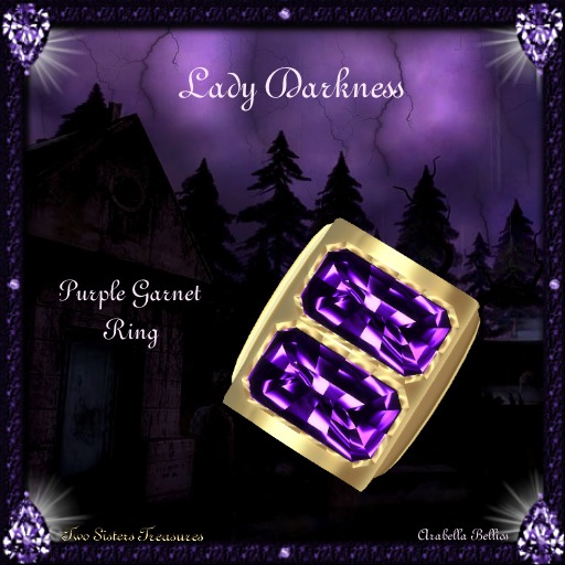 TST - Lady Darkness Purple Garnet Ring YG.