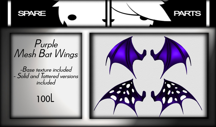 SP- mesh bat wings boxed purple