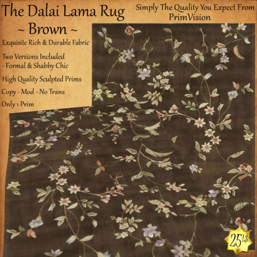 *PV* The Dalai Lama Rug - Brown