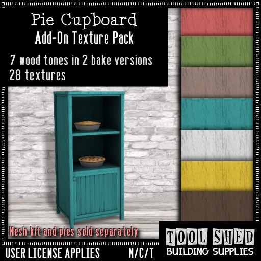 Tool Shed - Pie Cupboard Add-On Texture Pack