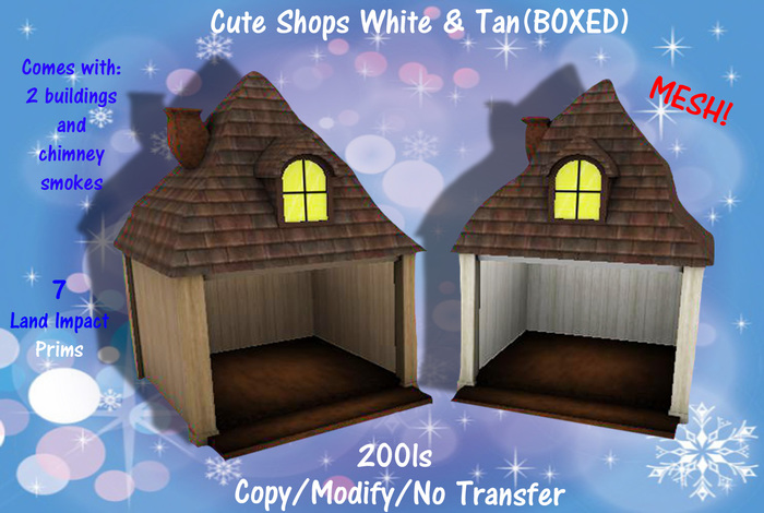 Cute Shops White & Tan(BOXED)