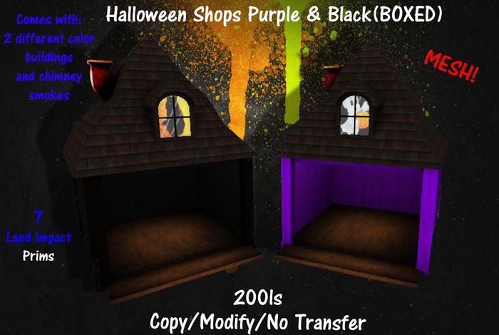 Halloween Shops Purple & Black(BOXED)