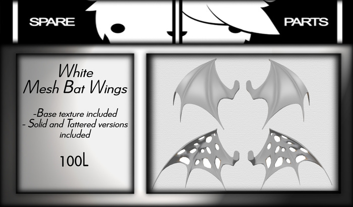 SP- mesh bat wings boxed white