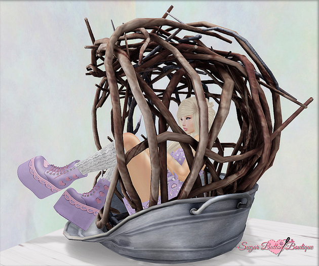 ~SB~ Pretty Platform Boots- Purple & Pink