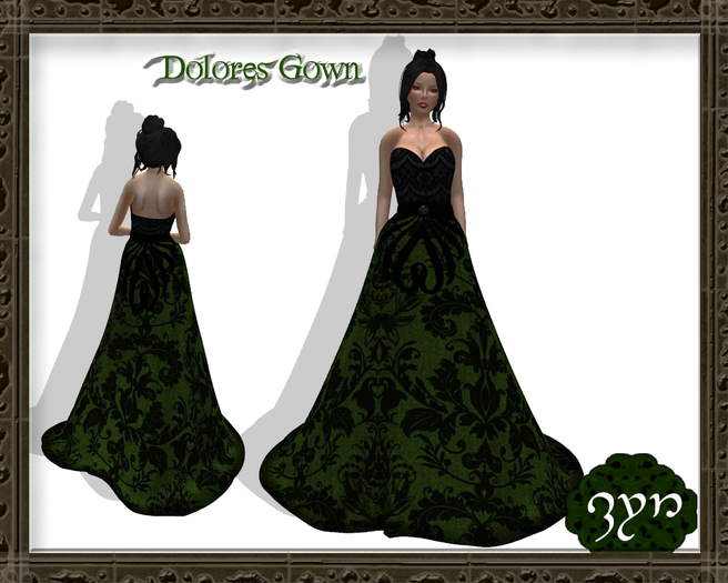 Second Life Marketplace Zyn Dolores Gown Green