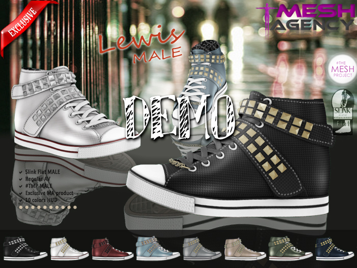 ::MA:: LEWIS MALE Studded Flat Sneakers Slink, #themeshproject & Regular AV - EXCLUSIVE DEMO