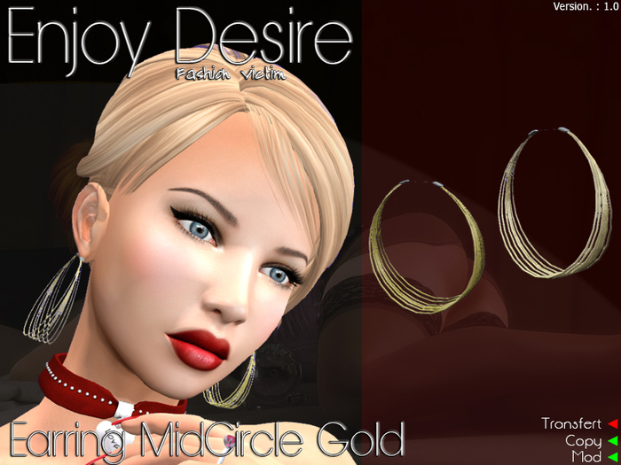 Earring MidCircle Gold