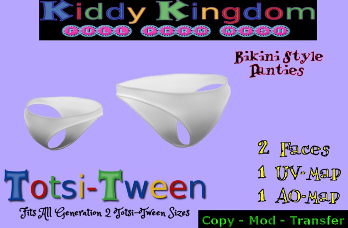 (CD) Creative Designs Full Perm Totsi-Tween Panties Box