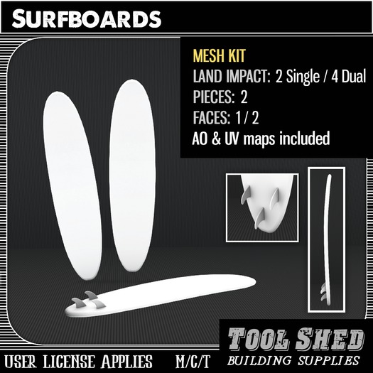 Tool Shed - Surfboards Mesh Kit