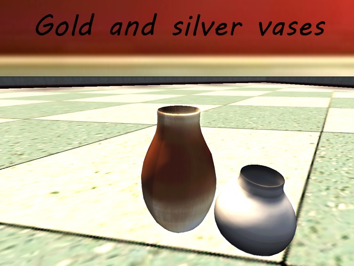 Gold and silver vases