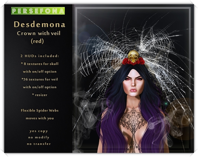 Persefona Desdemona Crown (red)