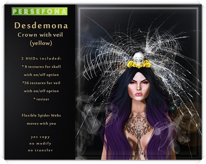 Persefona Desdemona Crown (yellow)