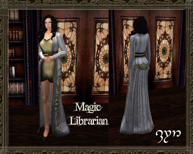 Zyn ~ Magic Librarian's Gown - White