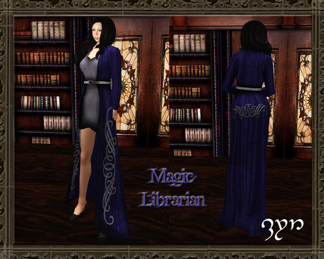 Zyn ~ Magic Librarian's Gown - Indigo