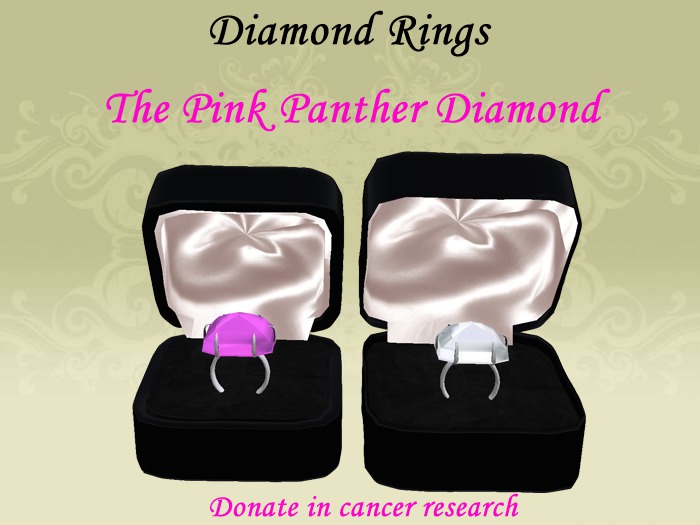 Second Life Marketplace The Pink Panther Diamond Ring White Gold