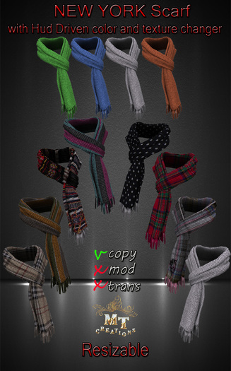 NEW YORK Men's Scarf Demo