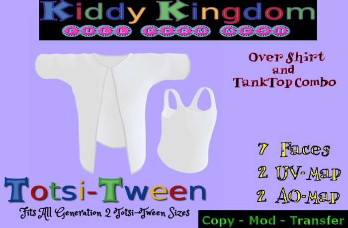 (KK) Tween Over Shirt TankTop Combo