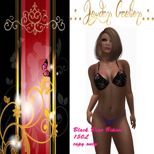 Black Rose Bikini Boxed