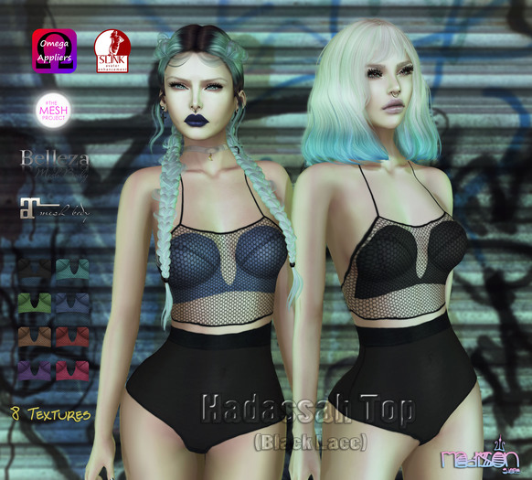 Madison Store - Hadassah Top (Black Lace) w/ HUD Appliers