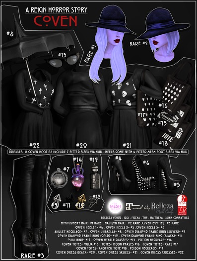 REIGN.- COVEN DIAMOND FRAME RING (BLACK)- #11