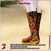 ~LP~ Unisex Gumboots (BOXED)  Gold Floral