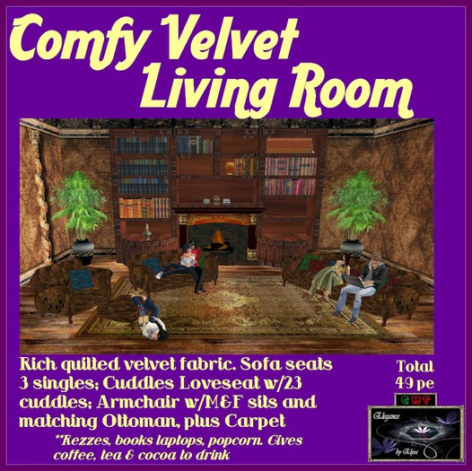 *EbE* Comfy Velvet Living Room (copper) (wear me)