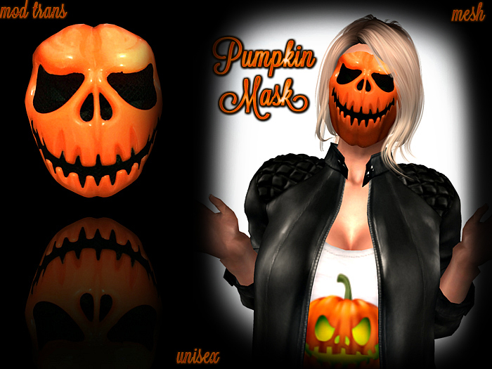 Halloween Pumpkin Mesh Mask (mod/trans)