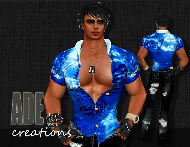 Captain blue casual shirt by Ade(BOXED)