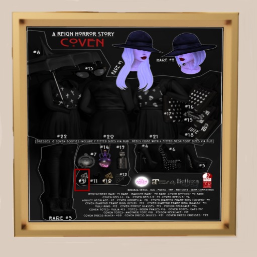 REIGN.- COVEN DIAMOND FRAME RING (SILVER)- #9