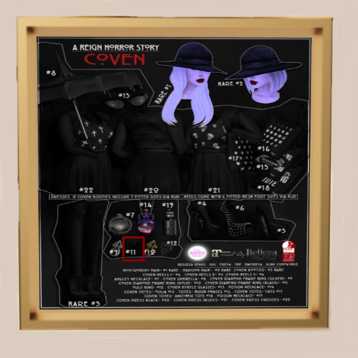 REIGN.- COVEN DIAMOND FRAME RING (BLACK)- #11
