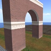 Decorative Red Brick Wall Column Arch with Full Perm Textures (2) Included 4063