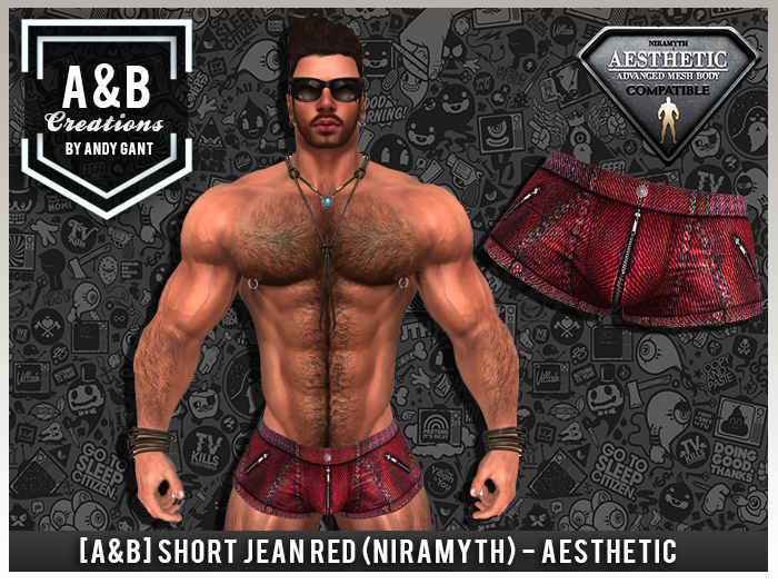 [A&B] Short Jean Red (NIRAMYTH) - AESTHETIC