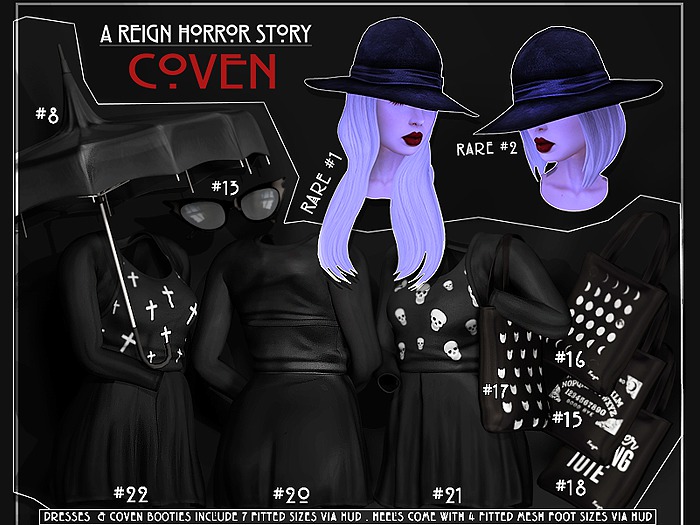 REIGN.- Coven Dress Skulls- #21