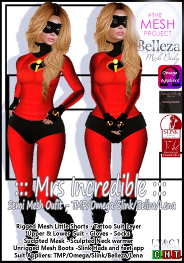 T&C ::: Mrs Incredible ::: Outfit  TMP/Omega/Slink/Belleza/Lena