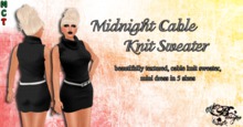 {Ms. B. Designs} Midnight Cable Knit Sweater 