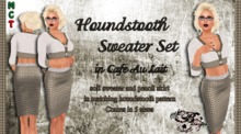 {Ms. B. Designs} Cafe Au Lait Houndstooth Sweater Set