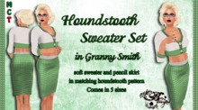 {Ms. B. Designs} Granny Smith Houndstooth Sweater Set