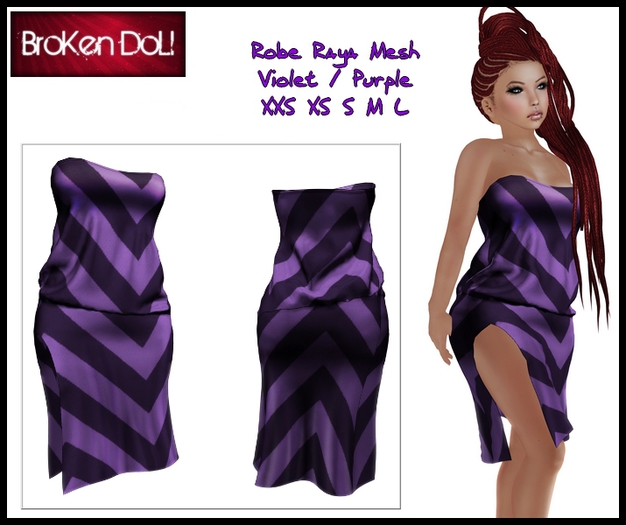 *~BroKenDoLl~* Robe Raya Violet / Purple Box