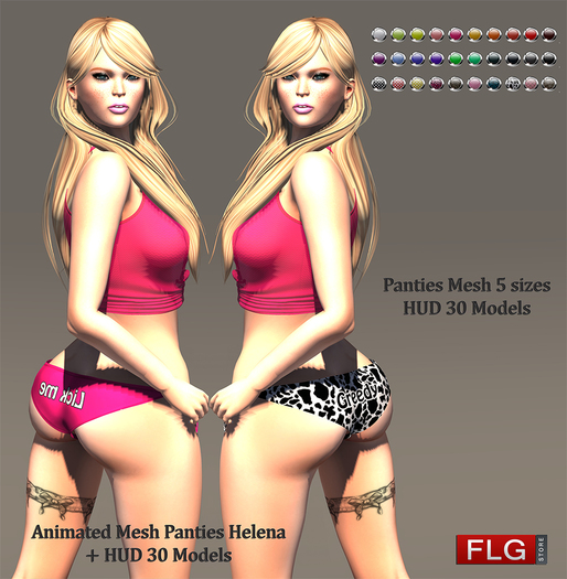 ::FLG  Animated Mesh Panties  Helena +  HUD 30 Models  ::