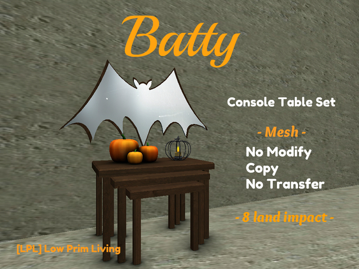 Halloween - Batty Console Table Set 