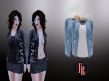 :: FineRain Creations.::Noami Leather Jacket Blue