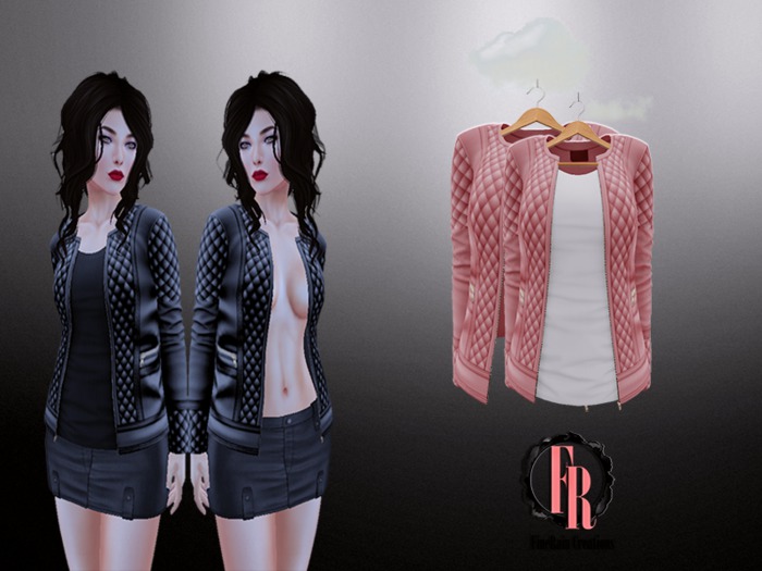 ::FineRain Creations::Noami Leather Jacket Red