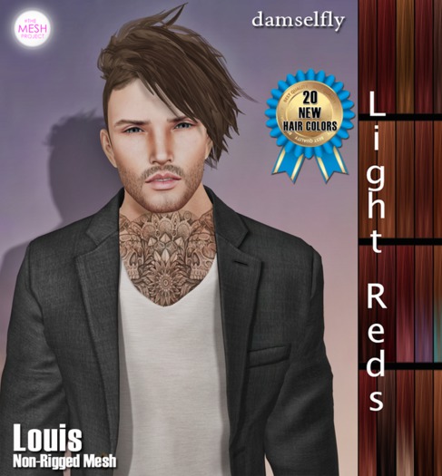 **DD**Damselfly Louis Non-Rigged Mesh Light Reds